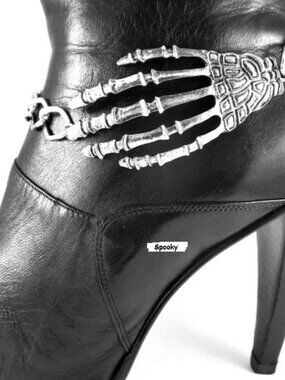 Skeleton Hand Thing Boot Bracelet Chain Halloween Costume Dead Jewelry